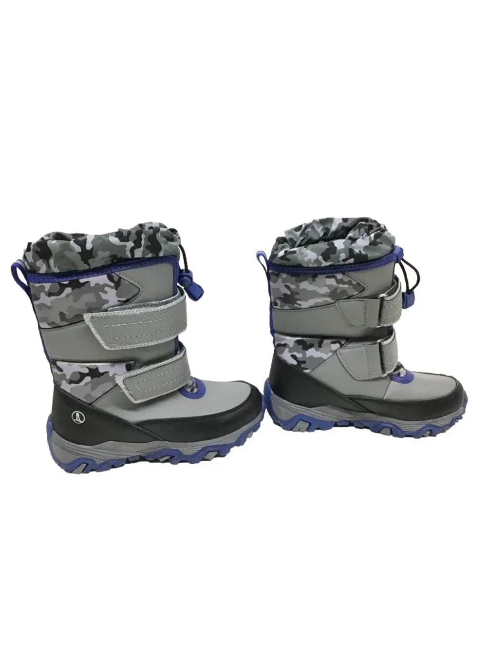 Lands End Kids 12 Sherpa Lined Gray Snow Boots
